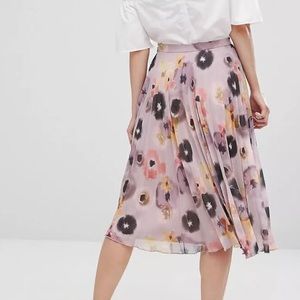 ASOS Design Petite Pleated Midi Skirt